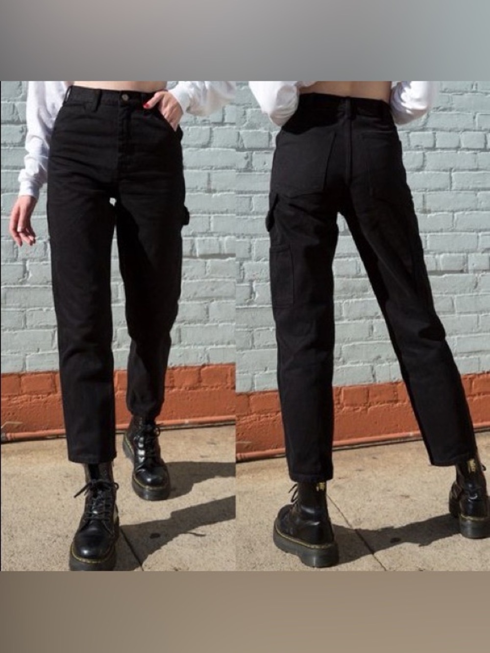 John Galt Black Carpenter Pants